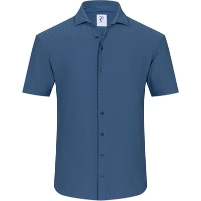 R2 132.wspss.031 Korte Mouw Overhemden Donkerblauw 132.wspss.031