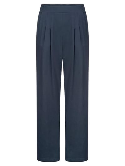 Wide Fit-broek Van Peter Hahn blauw