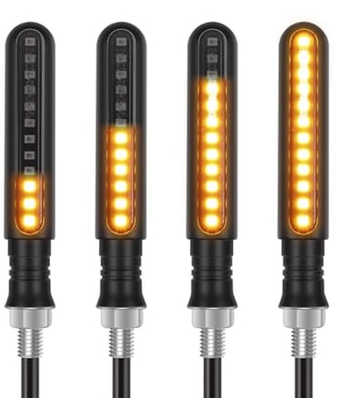 Dynamische Motorknipperlichten met Looplicht - 4 Stuks - 12V