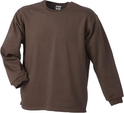 James and Nicholson Unisex Open Hem Sweatshirt (Bruin)