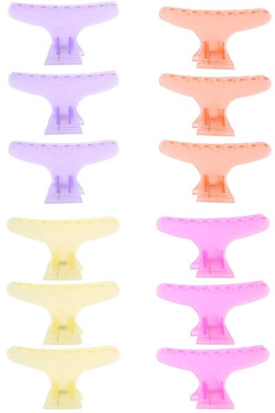 Dailygoods- Haarklemmen 12 Stuks - Vlinderontwerp - Antislip - Haaraccessoires - Kapper Klemmen - Duurzaam Materiaal - Haarclips