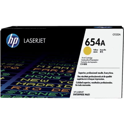 HP CF332A nr. 654A toner cartridge geel (origineel)