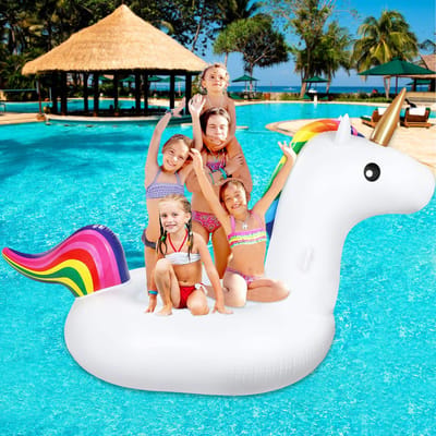 Unyqoos® Opblaasbare Eenhoorn XXL voor Zomerplezier - Ideaal voor Volwassenen en Kinderen Tanning Bed