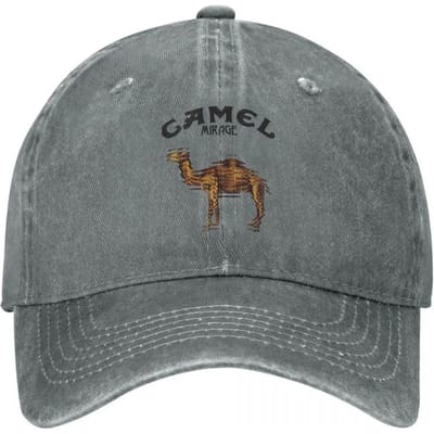 Camel Accessoires Mannen Vrouwen Truckerpet Dier Verweerd Gewassen Petten Hoed Vintage Buiten Hardlopen Golf Verstelbare Pasvorm Hoofddeksel (LIGHT GRAY,Adjustable) lichtgrijze kleur