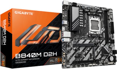 GIGABYTE B840M D2H Moederbord - AMD B840 - AMD AM5 - DDR5 RAM - Micro-ATX