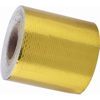 Ruban adhésif réfléchissant en feuille d'aluminium pour voiture, 5 m * 5 cm, Bouclier thermique, Film d'emballage (d'or) noir