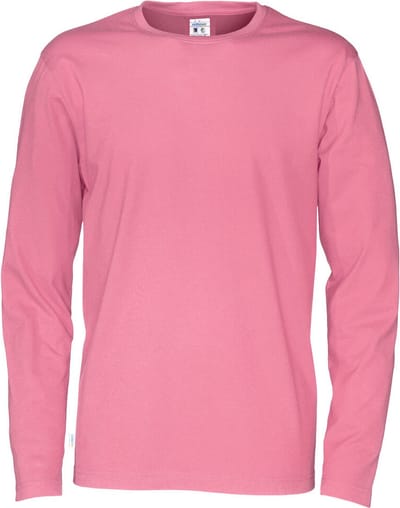Cottover T-SHIRT LONG SLEEVE MAN - GOTS GECERTIFICEERD 141020 - Roze - S