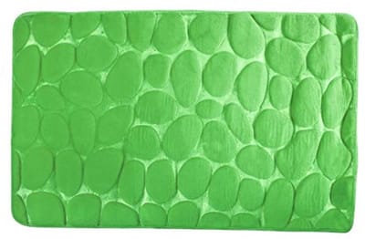 Badmat, steentjes, wasbaar, sneldrogend, antislip, 50 x 80 cm, basilicumgroen