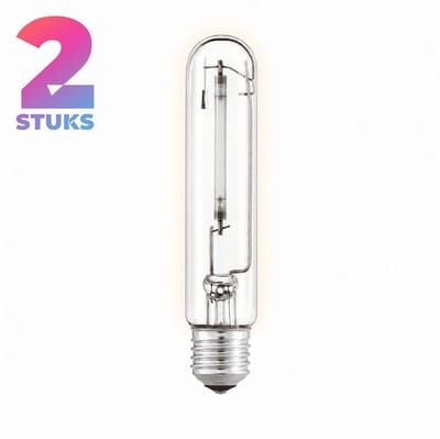 2x T-shape Gasontladingslamp E27 - 70W - Warm Wit Licht (2200K) - 6650 lm - 28 jaar - Dimbaar - SON-T / NAV-T / MSTSON-TPIA Plus
