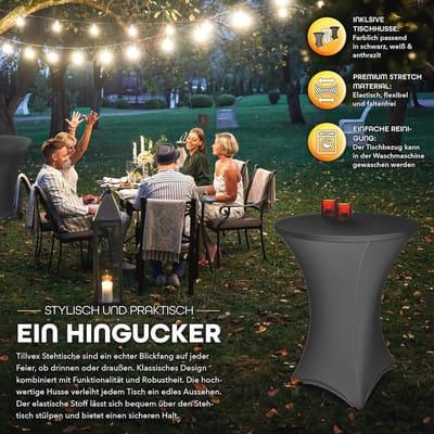 Inklapbare Gastro Statafel Ø 80 cm - Weerbestendige Tuintafel voor Binnen en Buiten