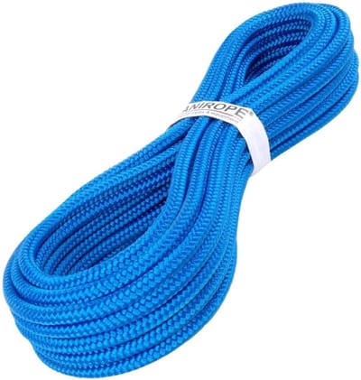 PP Touw - Polypropyleen Koord - Bevestigen & Zeilen - 16x Gevlochten Structuur - 8mm Breed 30m Lang - Blauw