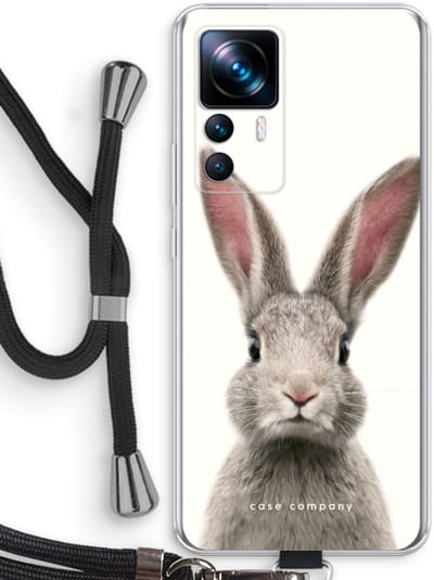 Case Company® - Hoesje met koord geschikt voor Xiaomi 12T hoesje met Koord - Daisy - Telefoonhoesje met Zwart Koord - Bescherming aan alle Kanten en Over de Schermrand