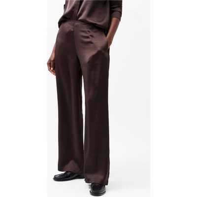 French Connection Satin Trouser Chocolate Ganache Maat: XS | Pantalons Outlet | Dames | Bruin