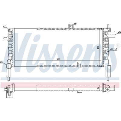 Radiator, motorkoeling NISSENS 63287