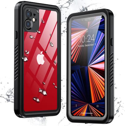 SBG Outdoor Case Waterdicht Transparant Hoesje geschikt voor iPhone 11 | Shockproof | Onderwater tot twee meter | Antislip greep | IP68-gecertificeerd | Doorzichtig / Zwart