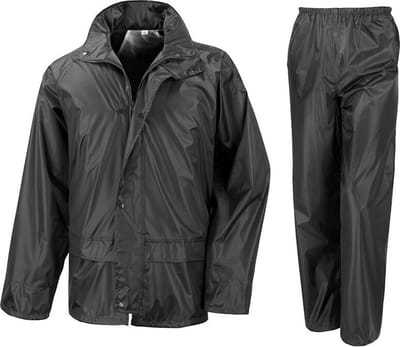 Regenpak winddicht voor kinderen - zwart - Regenjas en regenbroek - Regenkleding 98/104