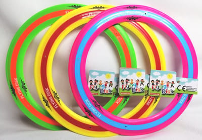 Frisbee - Ring - 25 cm - Zeer Stabiel - Siliconen Rand - Diverse Frisse Kleuren - Buiten Spelen - Kado Tip !!