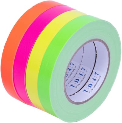 TD47 Gaffa Tape Fluor Deal (4 rollen / 19mm)