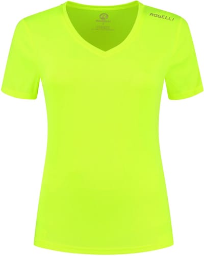 Rogelli Promo Dames Hardloopshirt - Korte mouw - Geel