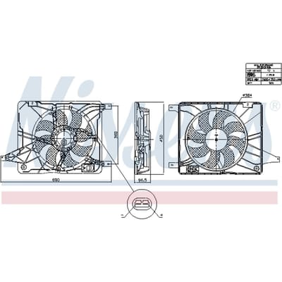 Koelventilatorwiel, motorkoeling NISSENS 850017