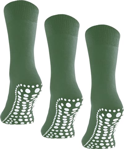 Budino® Huissokken Anti Slip - Dikke Antislip sokken - 1 paar - Gripsokken - Dikke Yoga Pilates Sokken - maat 39-42 - Groen