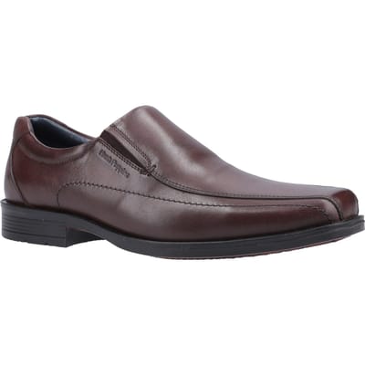 Hush Puppies Brody Leren Heren Chocoladebruine Instapschoenen