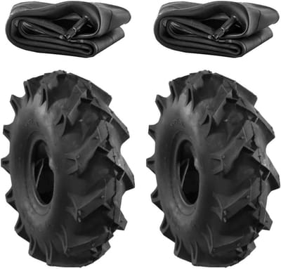 Agricultural Tyres 3.00-4, 1 Pair, 2 Profile Tyres, 4PR, with Reinforced Inner Tubes, Agricultural Vehicle Tyres