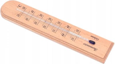 Synx Tools Thermometer Hout Design 20cm - Thermometers - Weermeters - Buitenthermometer - Compact