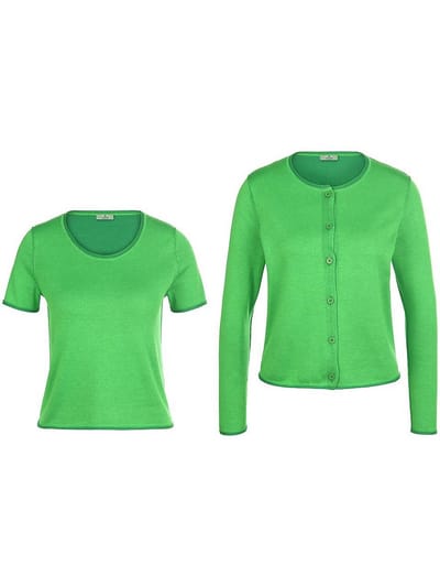 Twinset 100% supima®-katoen Van Peter Hahn groen