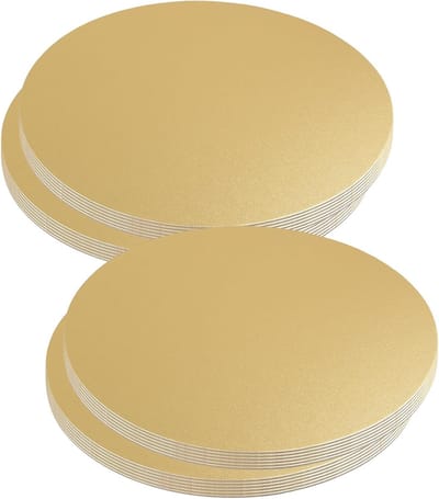 24 Stuks 10 Inch/25cm Gouden Cake Card Board, Ronde Cake Basis voor Bruiloft en Feestdecoratie