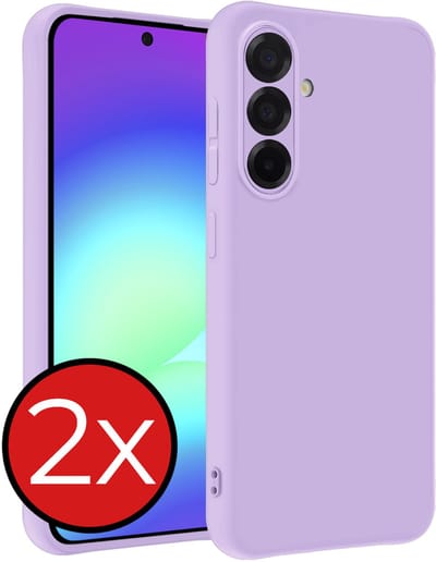 Hoesje - 2 Stuks - Geschikt voor Samsung Galaxy A56 - Sterk & Shockproof - Telefoonhoes - Back Cover - Case Siliconen - Telefoon Hoes - Lila