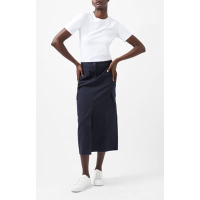 French Connection Hailey Pinstripe Pencil Skirt Marine Taglia: 6 | Minigonne Outlet | Donna