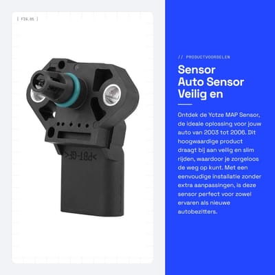 Dailygoods- Map Sensor Gloednieuw - Eenvoudige Installatie - Hoogwaardig Kunststof - Duurzaam - Voor 2003-2006 - Artikelnummer 038906051B/0281002399/1136735 - Autosensor