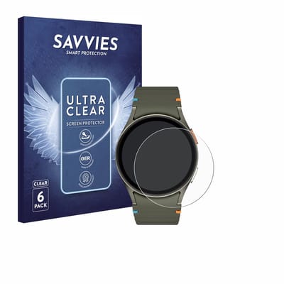 Savvies - Screenprotector voor Samsung Galaxy Watch 6 / 7 / 8 (40 mm) - Folie Beschermfolie transparant 6 Stuks