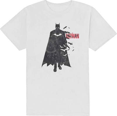 DC Comics Batman - The Batman Distressed Figure Heren T-shirt - S - Wit