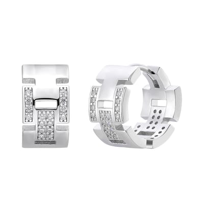 Juwelier Zwartevalk - Zilveren (gerhodineerd) oorbellen met zirkonia stenen - 22.346