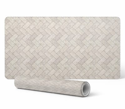 Moderne vinyl toetsenbordmat met visgraatpatroon, 90x45 cm