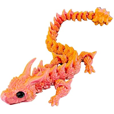 Gesimuleerd Oog 3D Geprint Draak Chinese Draak Alles-in-één Vormen 3D Geprint Diceratops Draak Roteerbaar Laser