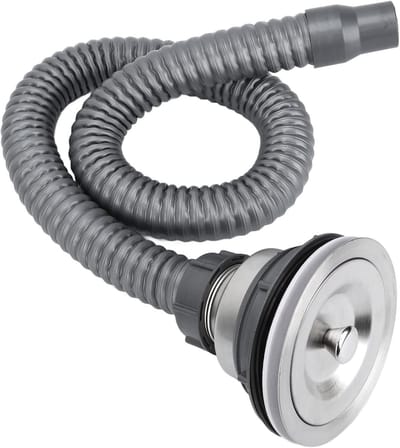 Dailygoods - Afvoerplug Roestvrijstalen Gootsteenplug, Kapsalon Shampoo Wastafel Afvoerplug, Gootsteenplug met Haarvangeraccessoires voor Shampoobed