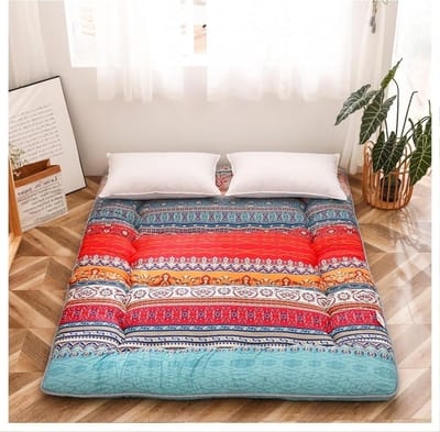 Japanse Futon Matras - Vloermatras Opvouwbaar - Comfortabel Slapen - 5-Laags Ontwerp - 100x200 cm - C