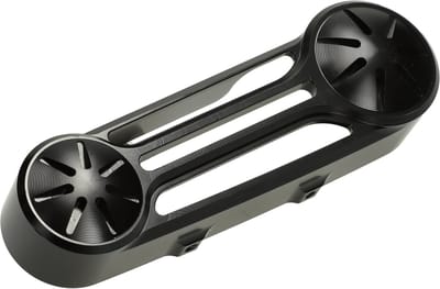 Beschermkap voorvork CNC aluminium voor Vespa GTS, Sprint zwart