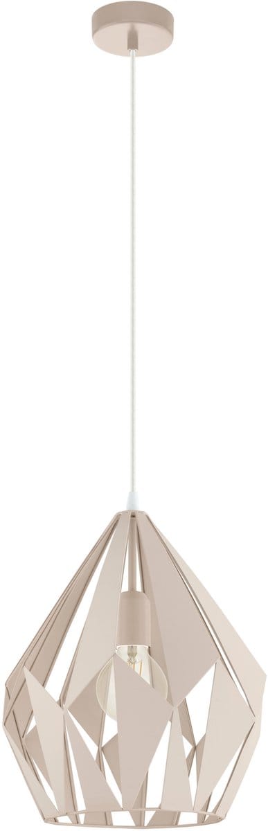 EGLO Carlton-p - hanglamp - 1-lichts - Ø31 cm - E27 - abrikooskleur