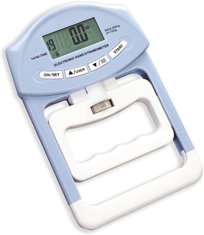 Digitale Handdynamometer voor Gripkrachtmeting – Tot 90 kg – Professionele Handmeetmeter – Verstelbare Handgreep