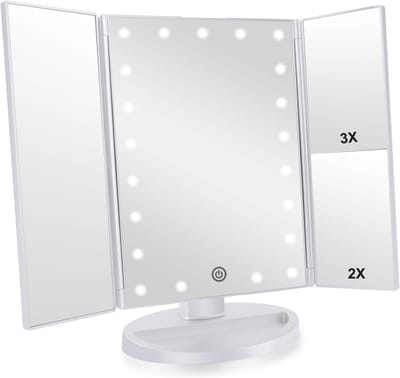 Vergrote Make-up Spiegel met Instelbare LED Verlichting en Touchscreen Bediening