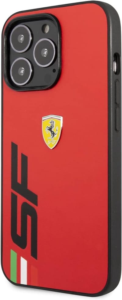 Ferrari iPhone 13 Pro Backcover hoesje SF Logo - Rood