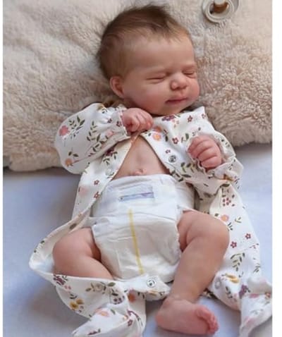 Lonian Reborn-poppen 18 inch 48 cm Full Body Vinyl Siliconen Babypop Meisje Anatomisch Correct Handgeworteld Haar Ogen Gesloten Speelgoed Cadeau voor leeftijden 3+