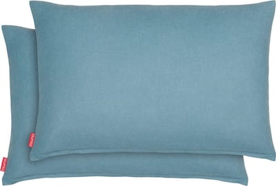 Blumtal Chenille Kussenslopen - Set van 2 - Zacht en met Blinde Rits - Kussenhoes 40 x 60, Storm Blue - Blauw