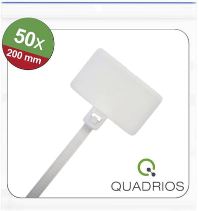 Quadrios 25CA581 25CA581 Kabelmarkering Markeringsvlak: 25 x 15 mm Wit 50 stuk(s)