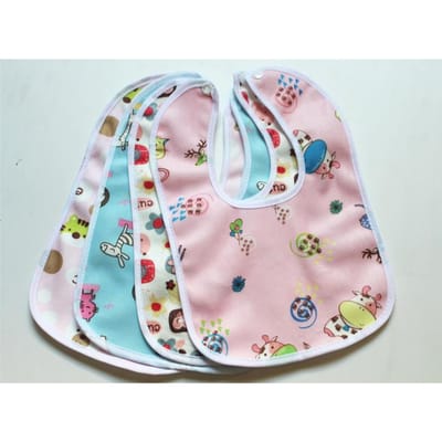 Baby Cartoon Drukknoop Waterdichte Slab Super Zachte Baby Slab Pasgeboren Kristal Velours Kwijlhanddoek gray