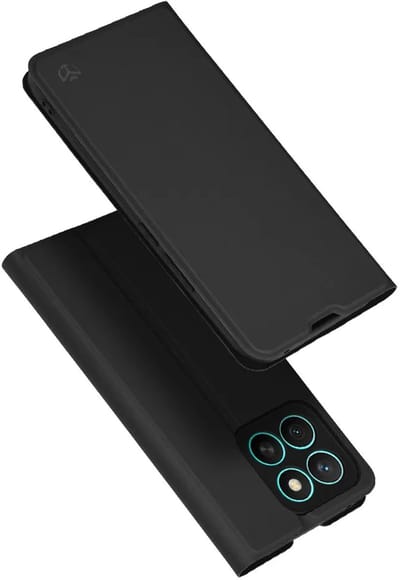 Hoesje geschikt voor HONOR X8c - Techsuit Magskin Book Wallet Case - Zwart